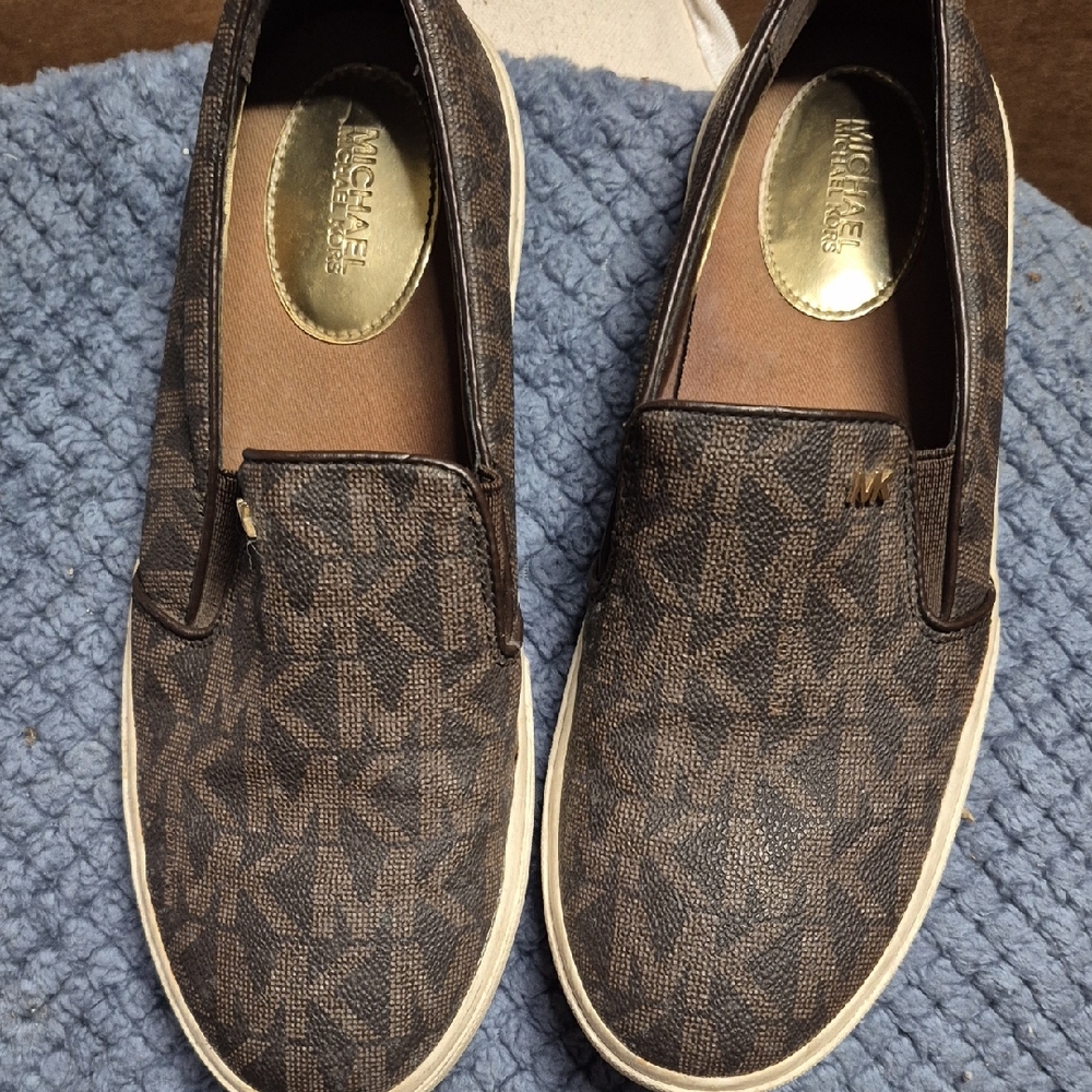 Michael Kors Patterned Brown Loafers